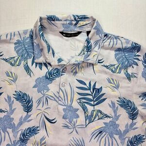 Travis Mathew Men's Large Floral Print Golf Polo‎ Shirt